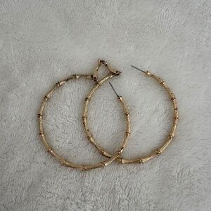 Lilly Pulitzer | Faux Bamboo Hoop Earrings | Gold